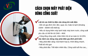 Cách để tính công suất máy phát điện công nghiệp