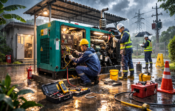 Bảo trì máy phát điện trong mùa mưa