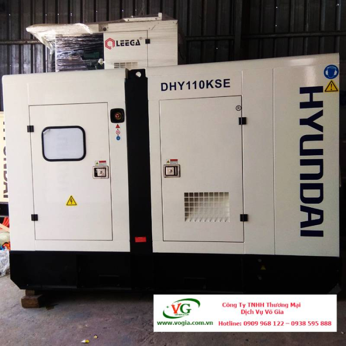 Máy phát điện 100Kva chạy dầu diesel Hyundai 3 pha DHY110KSE