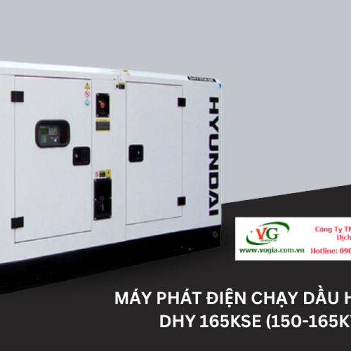 Máy phát điện 150kva Hyundai DHY165KSE chạy dầu diesel