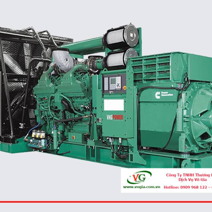 Máy phát điện Cummins 82kVA – 90kVA chạy dầu Diesel có vỏ chống ồn đồng bộ