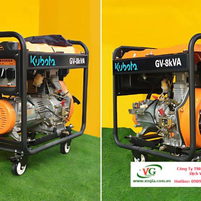 Máy phát điện 8kva Kubota chạy dầu diesel