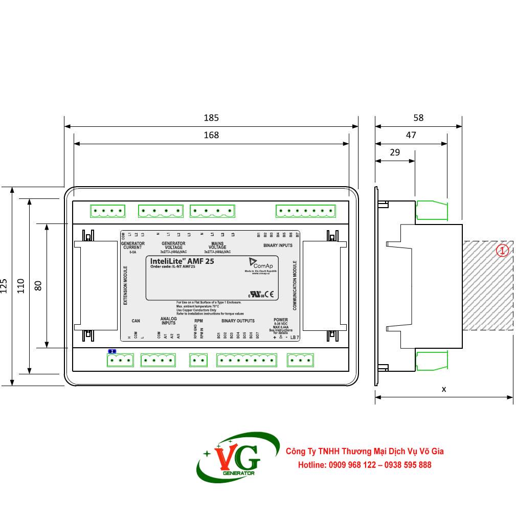 Bộ điều khiển ComAp InteliLite TELECOM