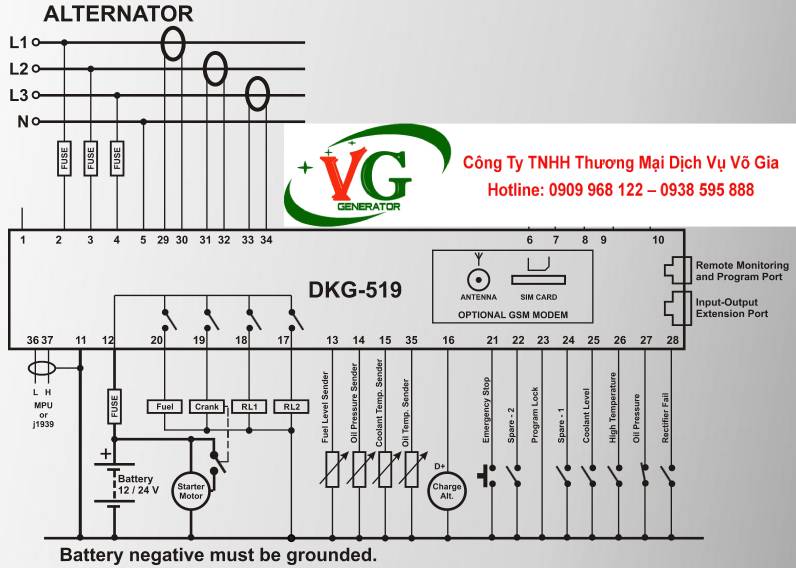 Bộ điều khiển Datakom DKG-519