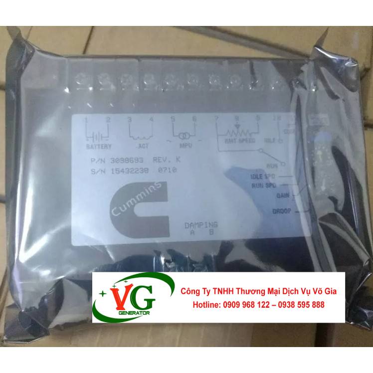 Bộ điều tốc Cummins 3098693