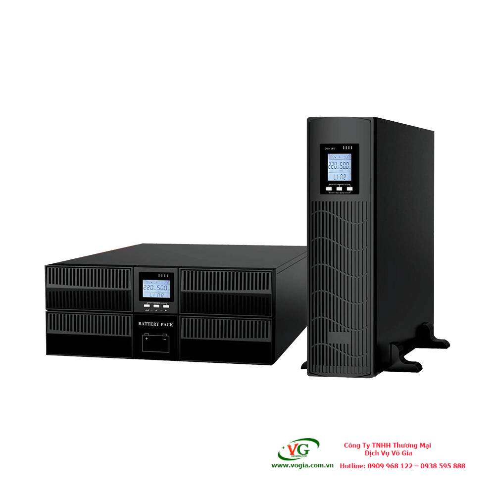 Bộ lưu điện UPS 10KVA Online Hyundai 3 pha Rackmount HD-10KR2