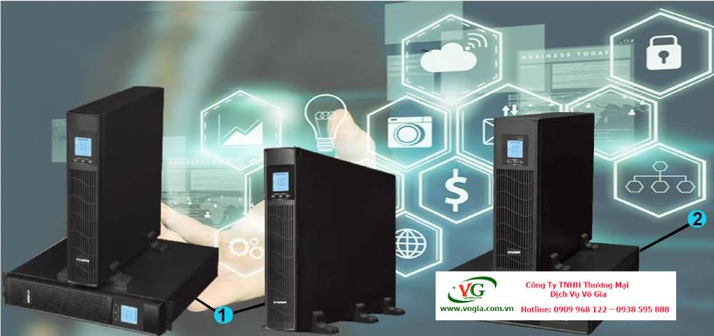 Bộ Lưu Điện UPS 3KVA Online Hyundai Tower HD-3KS