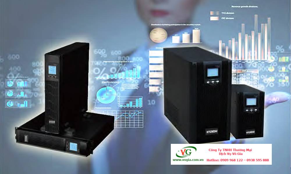Bộ Lưu Điện UPS 40KVA/36KW Online 3 pha HD-40KH3 Hyundai Tower