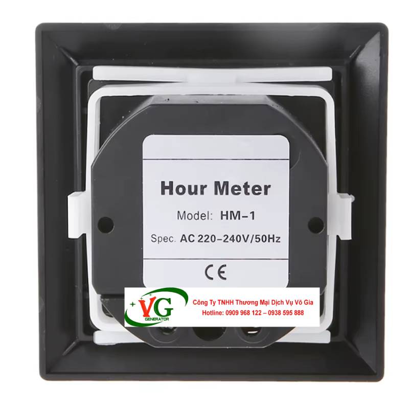 Đồng hồ đo thời gian chạy máy Hour Meter SH-1 (Vuông)