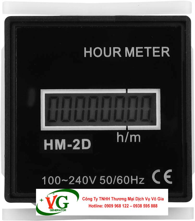 Đồng hồ đo thời gian chạy máy Hour Meter SH-1 (Vuông)
