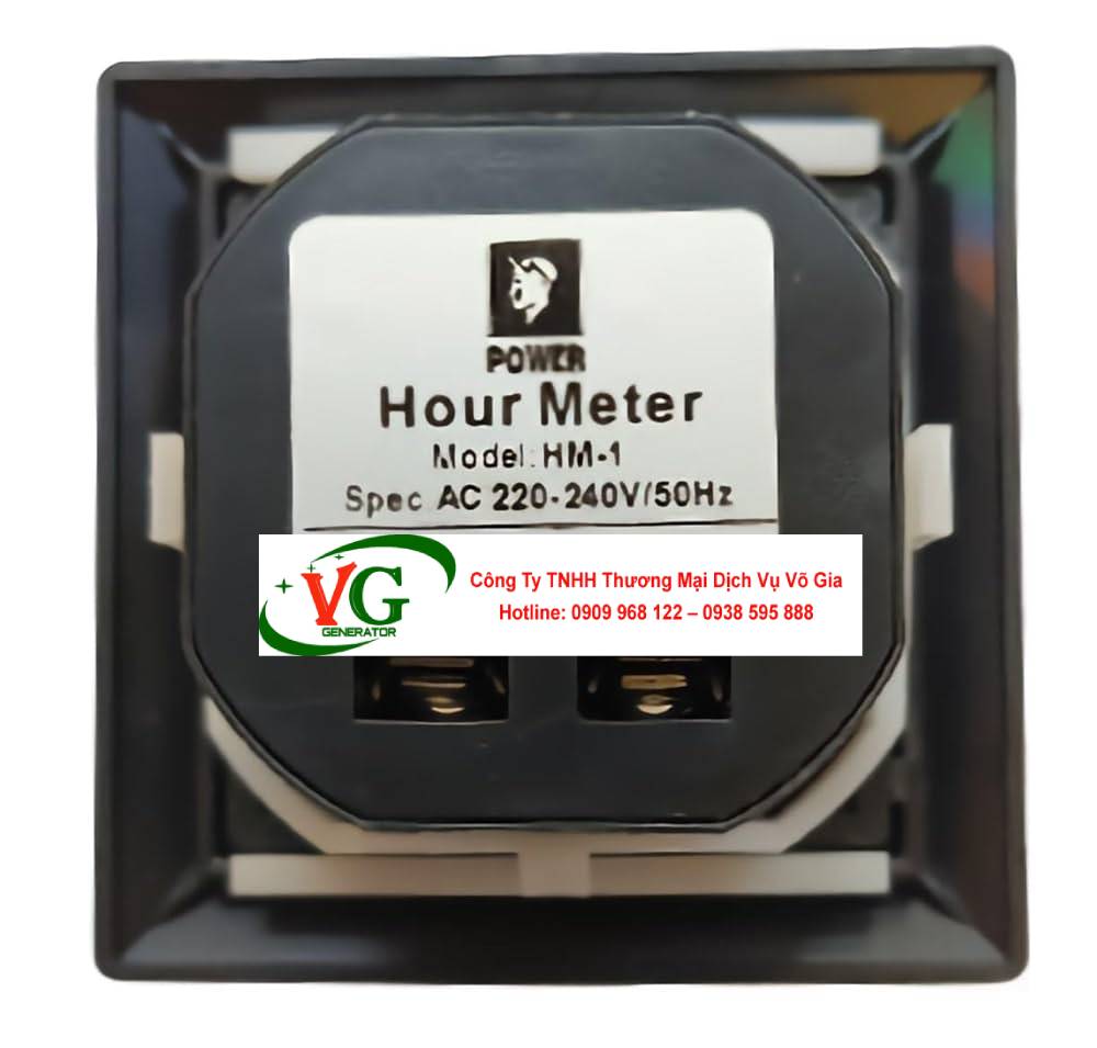 Đồng hồ đo thời gian chạy máy Hour Meter SH-1 (Vuông)
