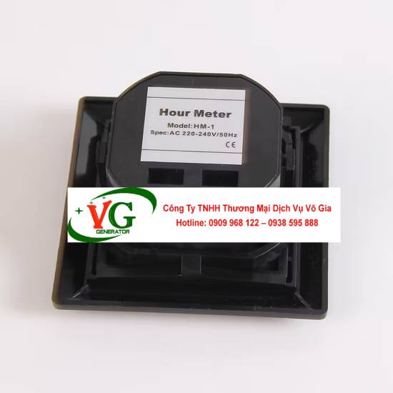 Đồng hồ đo thời gian chạy máy Hour Meter SH-1 (Vuông)