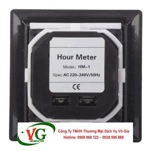 Đồng hồ đo thời gian chạy máy Hour Meter SH-1 (Vuông)
