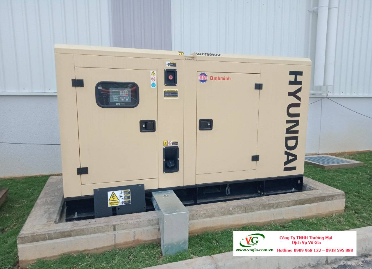 Máy phát điện 100Kva chạy dầu diesel Hyundai 3 pha DHY110KSE
