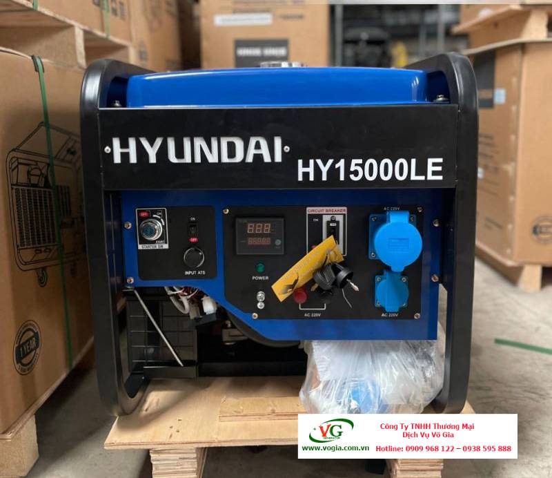 Máy phát điện 10kW chạy xăng 1 pha Hyundai HY15000LE