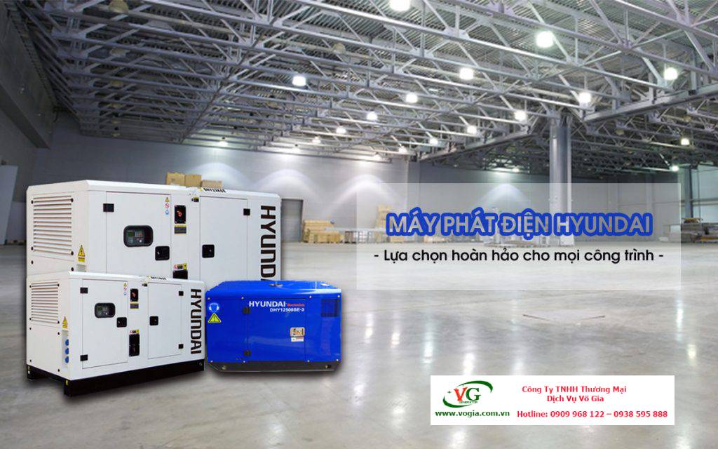 Máy phát điện 110KVA Hyundai Chạy Dầu Diesel 3 pha DHY125KSE
