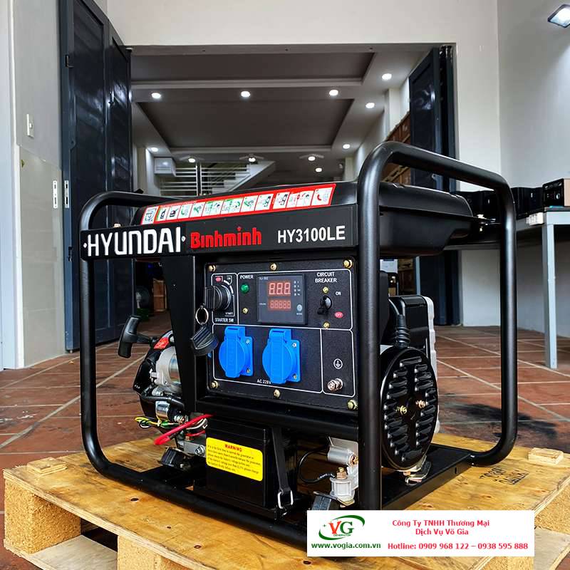 Máy phát điện 3KW chạy xăng Hyundai HY3100LE