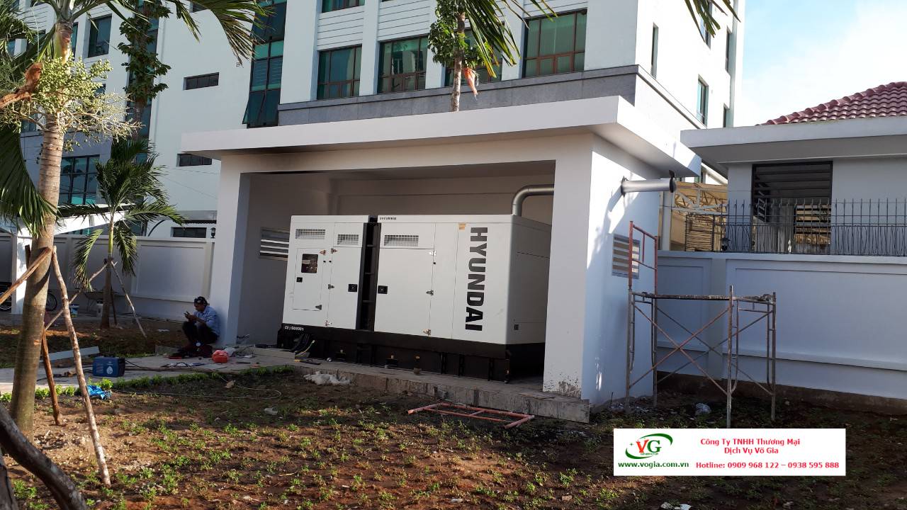 Máy phát điện 500kva Hyundai chạy dầu diesel DHY500KSE