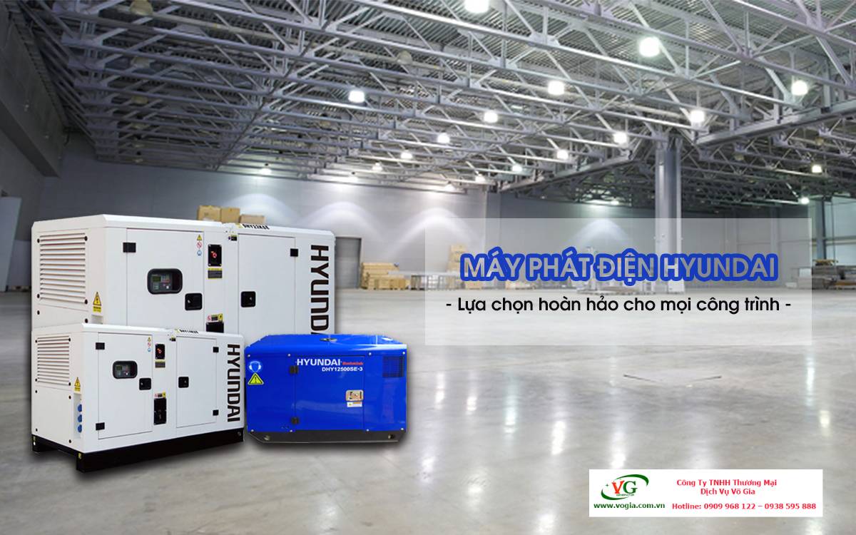 Máy phát điện 500kva Hyundai chạy dầu diesel DHY500KSE