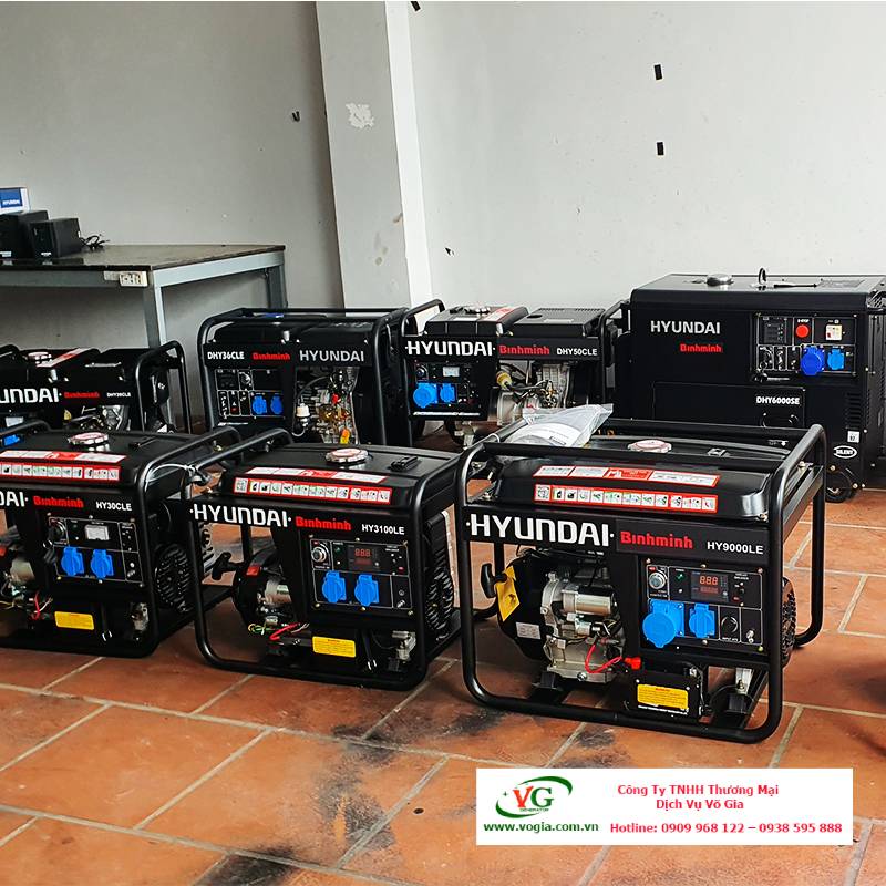 Máy phát điện 5KVA Hyundai 1 pha GHY6KLE chạy dầu diesel