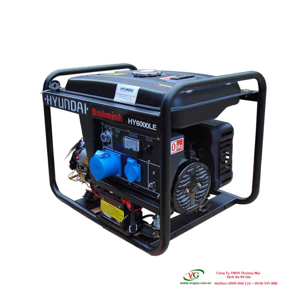 Máy phát điện 5KVA Hyundai 1 pha GHY6KLE chạy dầu diesel