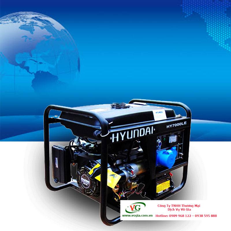 Máy phát điện 5kW chạy xăng 1 pha Hyundai HY7000L