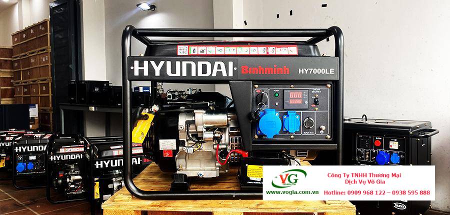 Máy phát điện 5kW chạy xăng 1 pha Hyundai HY7000L