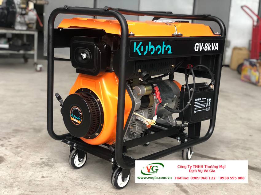 Máy phát điện 8kva Kubota chạy dầu diesel