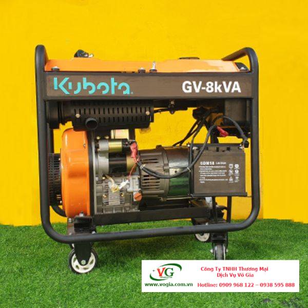 Máy phát điện 8kva Kubota chạy dầu diesel