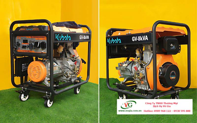 Máy phát điện 8kva Kubota chạy dầu diesel