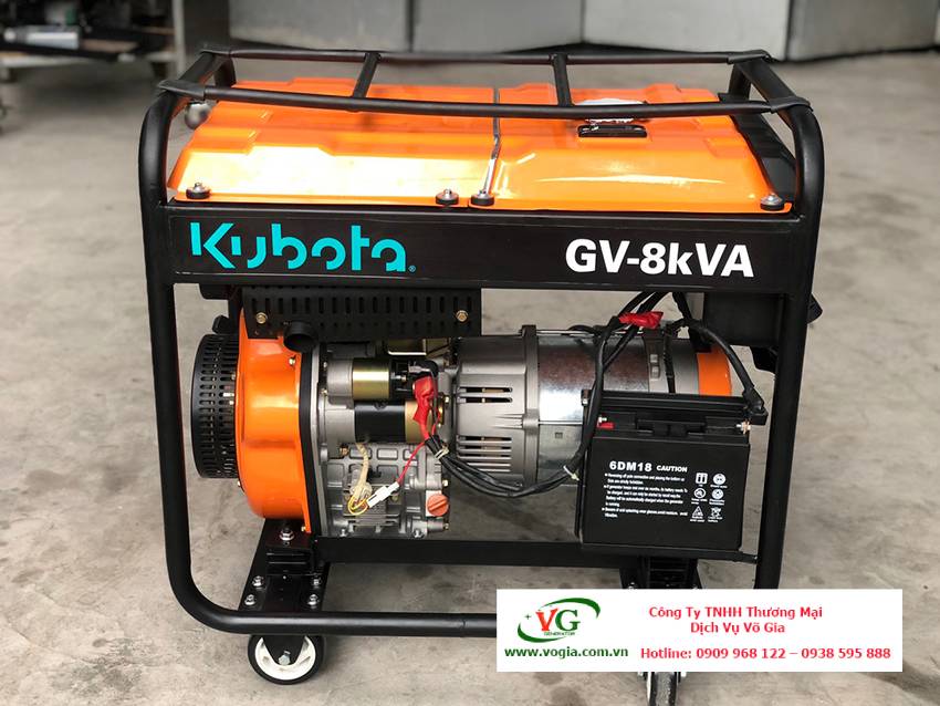 Máy phát điện 8kva Kubota chạy dầu diesel