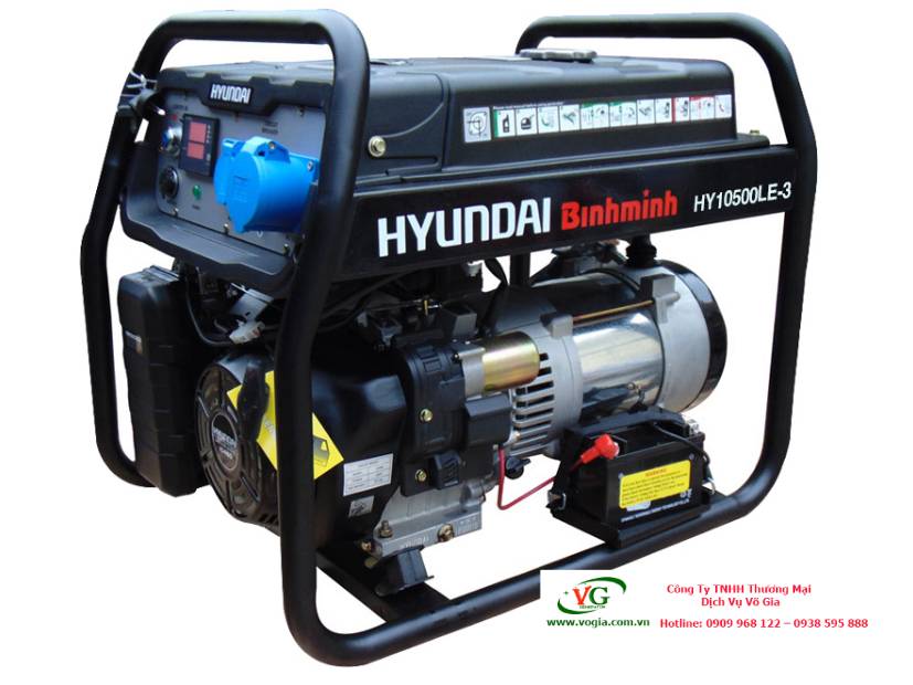 Máy phát điện 9KVA – 10KVA chạy xăng Hyundai HY10500LE