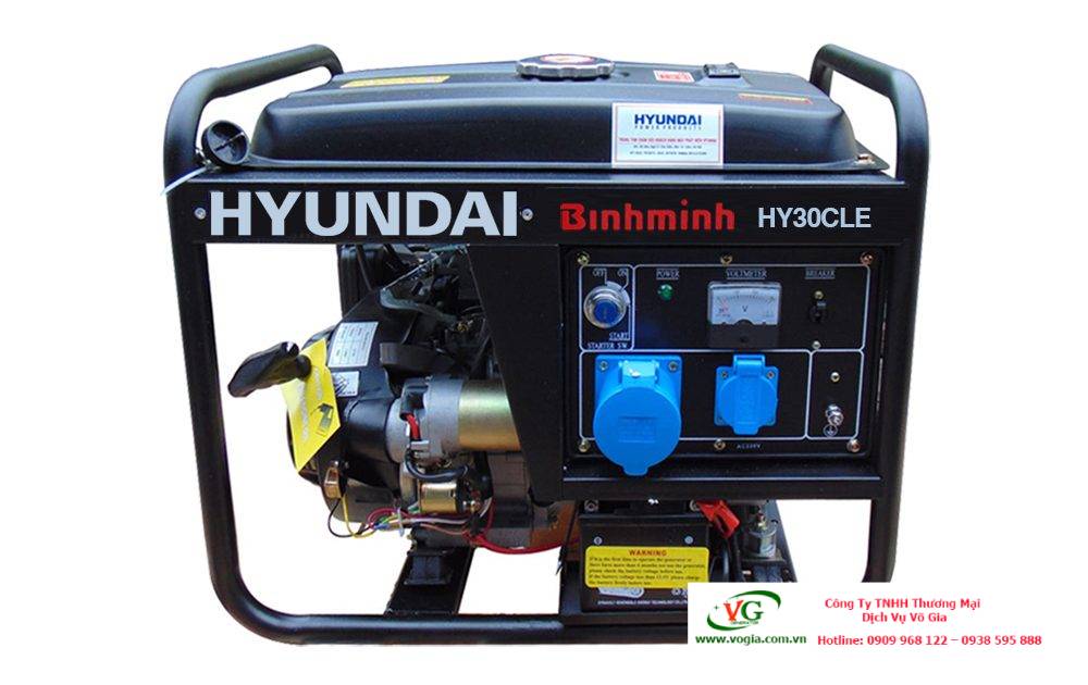 Máy phát điện chạy xăng 2.3kW – 2.5kW Hyundai HY30CLE