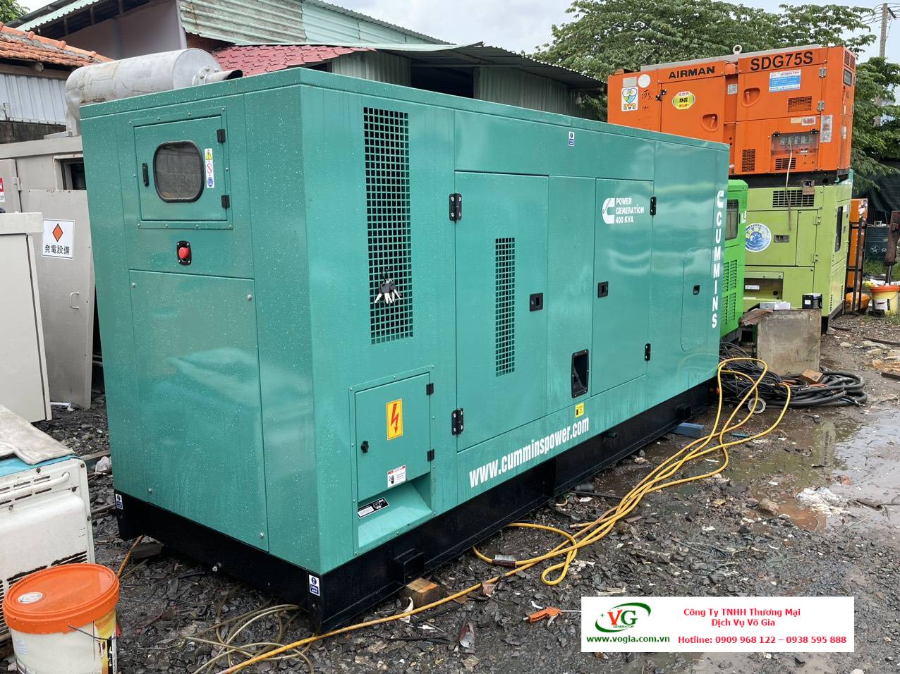 Máy phát điện Cummins 455kVA – 500kVA có vỏ chống ồn đồng bộ