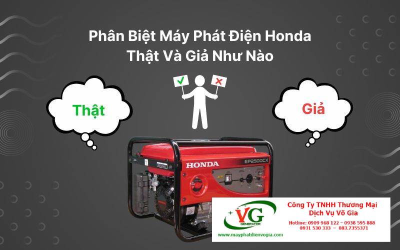 Phân biệt máy phát điện Honda thật giả