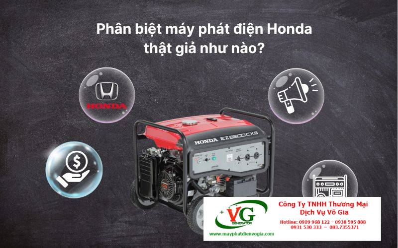 Phân biệt máy phát điện Honda thật giả