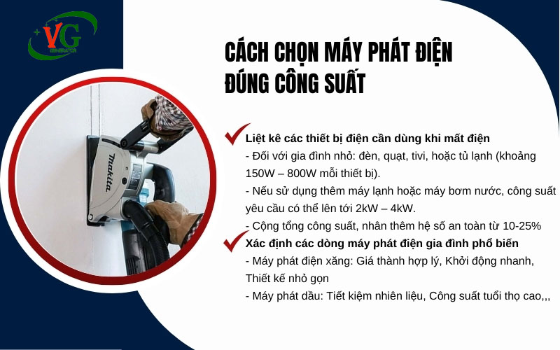 Cách chọn máy phát điện tốt nhất