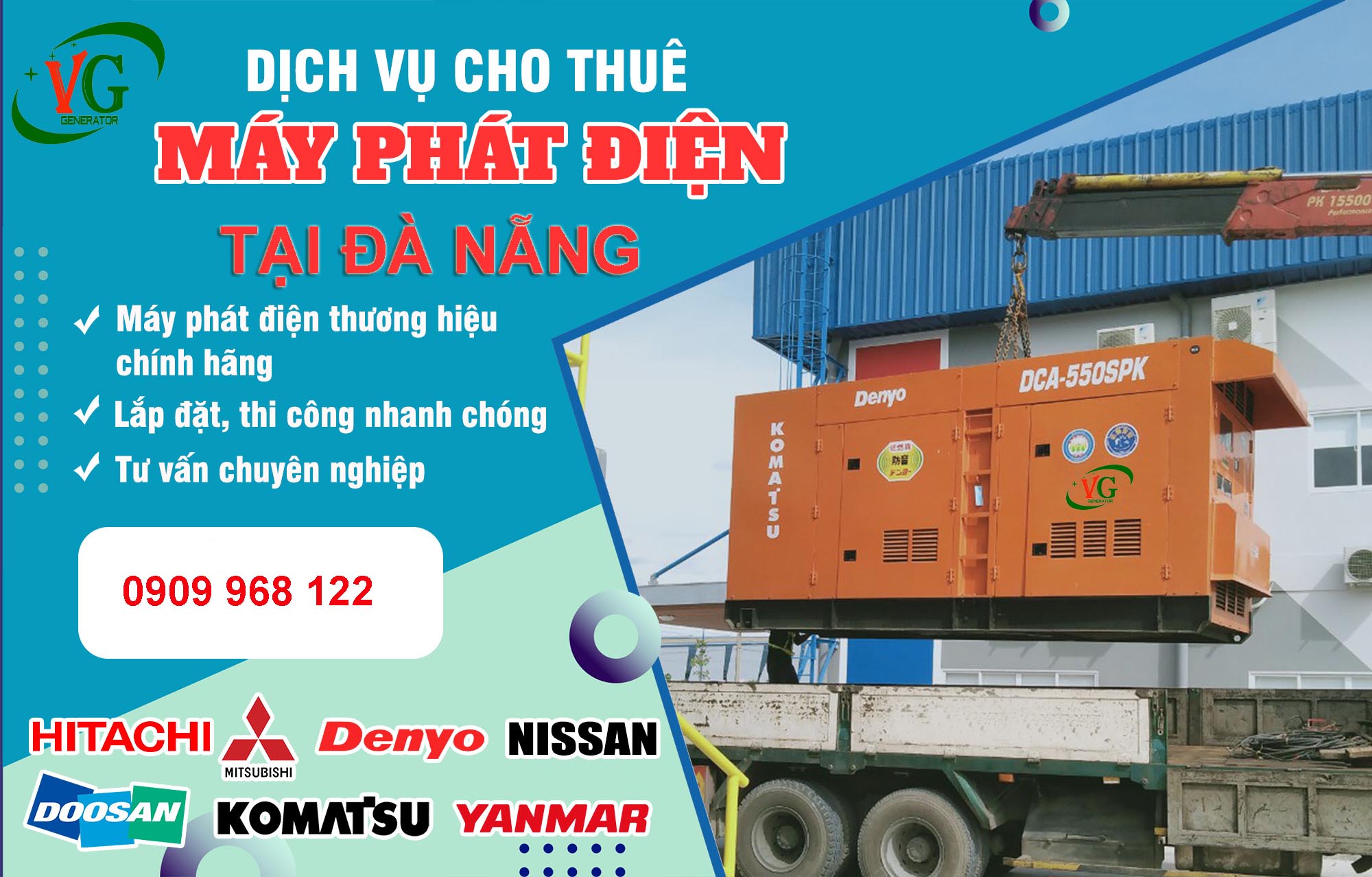 Cho thuê máy phát điện tại Đà Nẵng