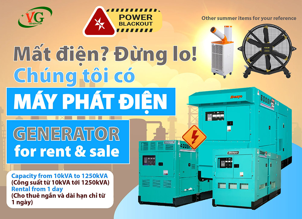 Khởi nghiệp từ cho thuê máy phát điện