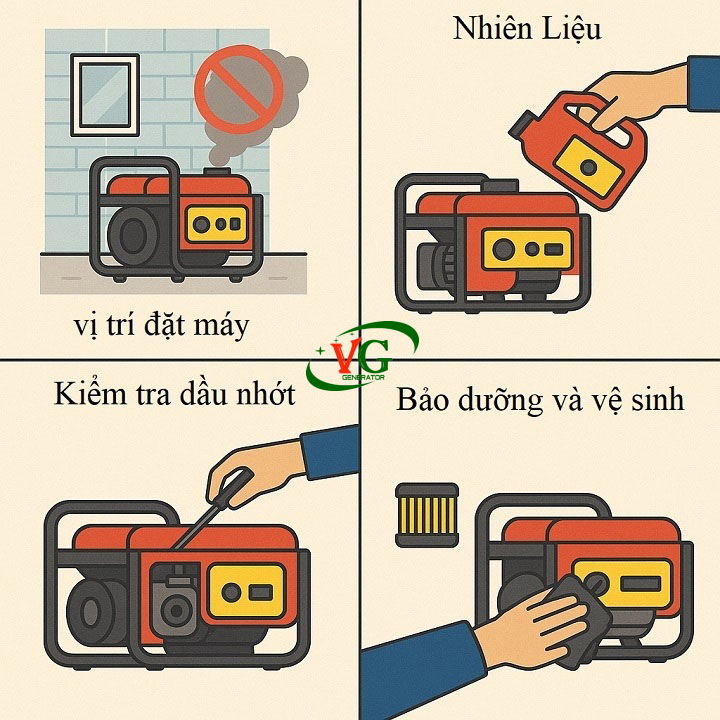 Những lưu ý khu vận hành máy phát điện