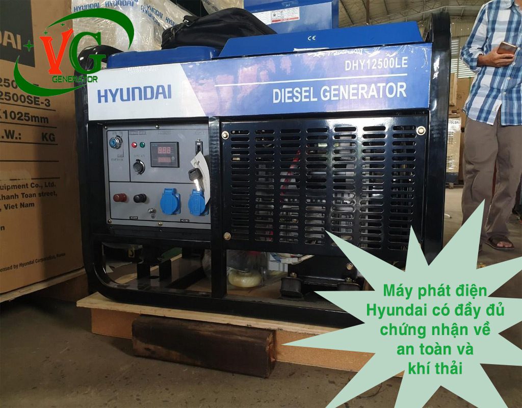 Máy Phát Điện Hyundai Có Đầy Đủ Chứng Nhận Về An Toàn Và Khí Thải